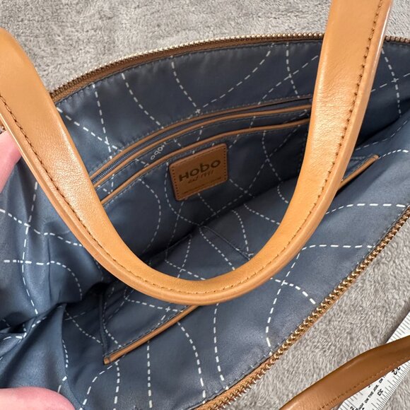 Hobo International Camel Brown Leather Handbag Shoulder Bag Purse - Picture 7 of 8